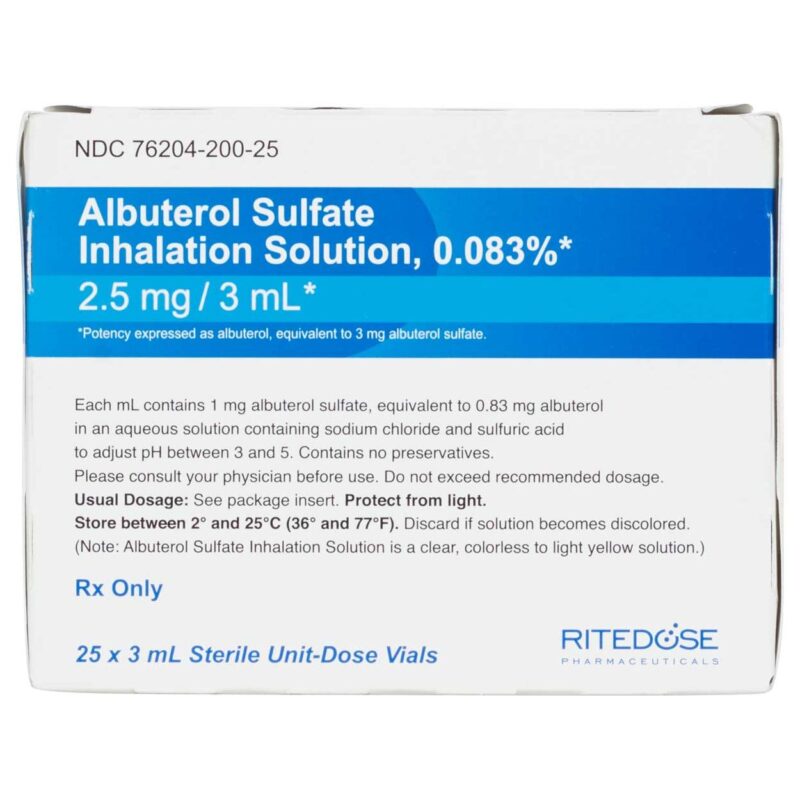 Albuterol 0.083% Inhalation Solution Ampules